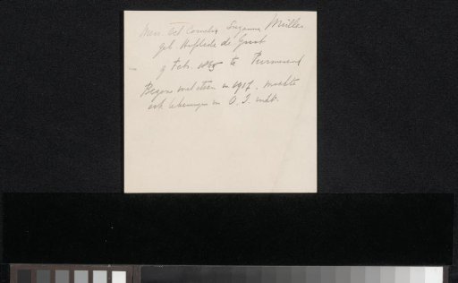 Note concerning Octavia Cornelia Suzanna Müller-Hofstede de Groot