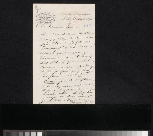 Letter to Filippo Tessaro
