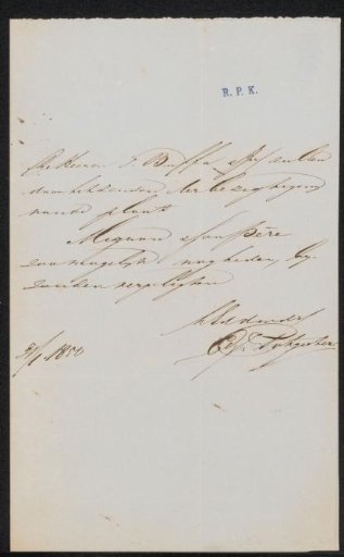 Letter to Frans Buffa en Zonen