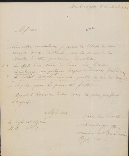 Letter to an exhibition committee