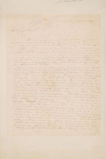 Letter to Christiaan Immerzeel