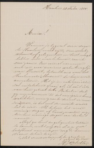 Letter to an anonymous recipient