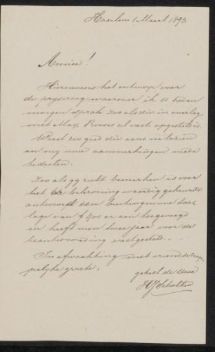 Letter to an anonymous recipient