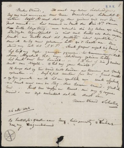 Letter to J.G. Streng
