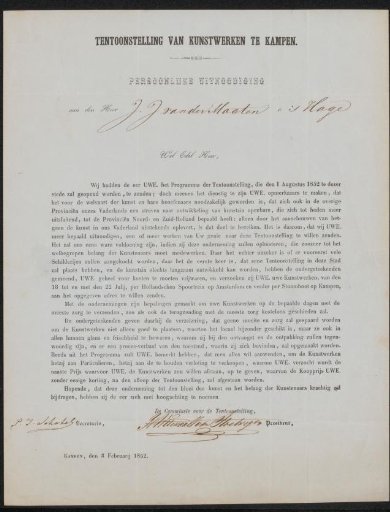Letter to Jacob Jan van der Maaten