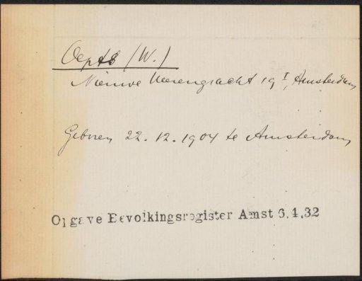 Note concerning Wim Oepts