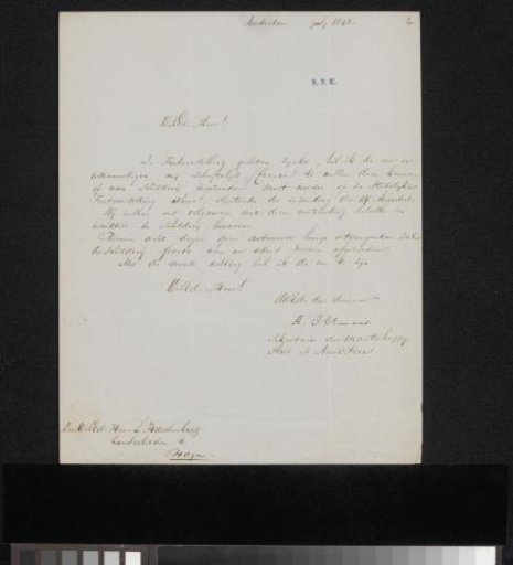 Letter to L. Hardenberg