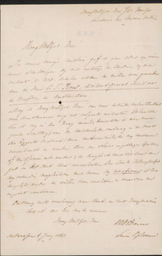 Letter to the nobleman H.P.F. Hooft