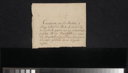 Letter to Hendrik van Overklift