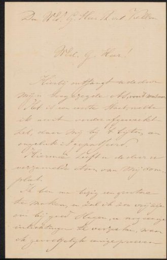 Letter to Johan Philip van der Kellen