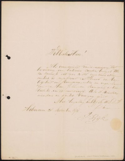 Letter to Pierre Louis Dubourcq