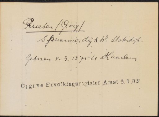 Note concerning Georg Rueter