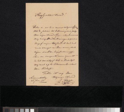 Letter to an anonymous recipient