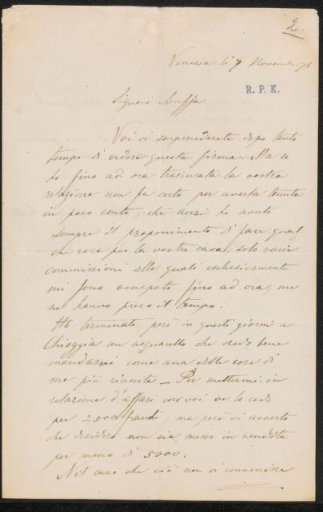 Letter to Frans Buffa en Zonen