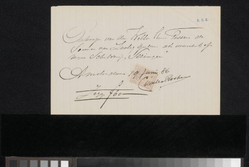 Receipt for Charles Roskam