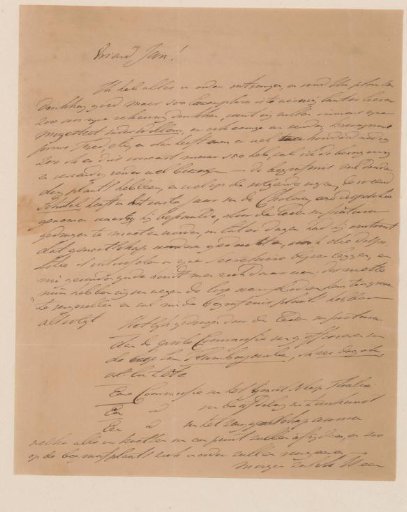 Letter to Johannes Immerzeel