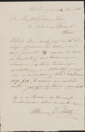 Letter to Pieter Verloren van Themaat
