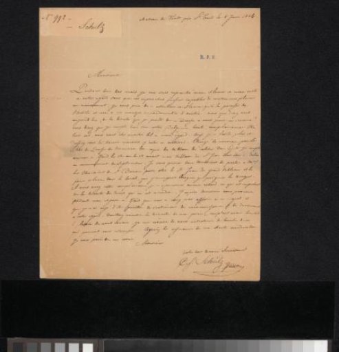 Letter to Liévin Amand Marie De Bast