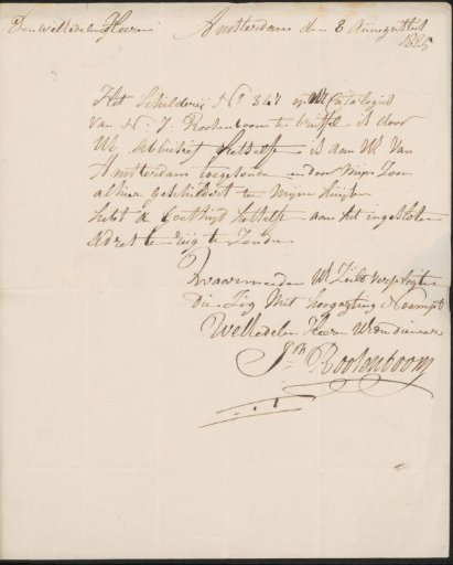 Letter to the Committee of the Exhibition of Living Masters in Haarlem
