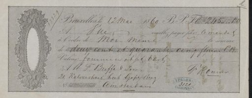 Receipt to Frans Buffa and Sons