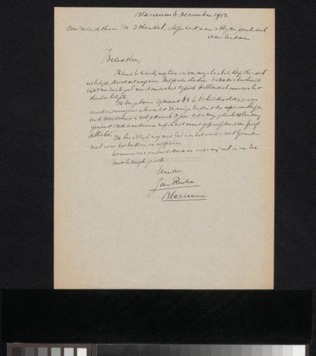 Letter to Max Dittmar Henkel
