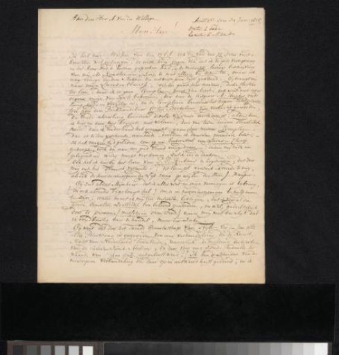 Letter to Adriaan van der Willigen