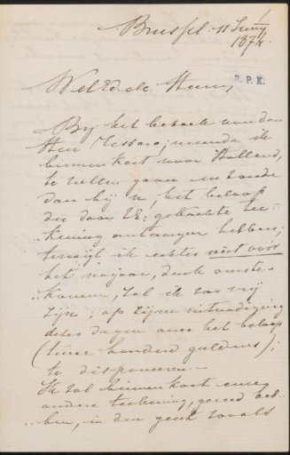 Letter to Frans Buffa and Sons