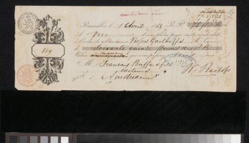 Receipt for Willem Roelofs (I)