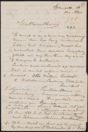 Letter to Christiaan Kramm
