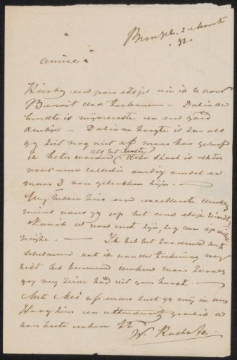 Letter to Johan Hendrik Weissenbruch