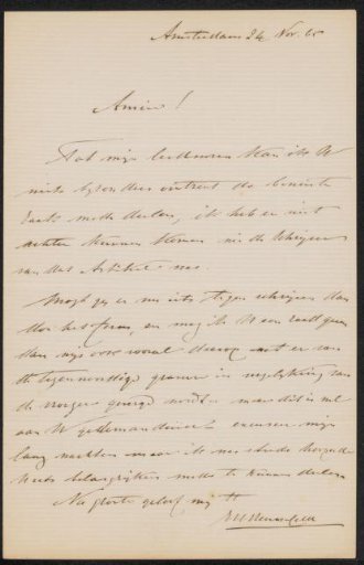 Letter to Frans Buffa en Zonen