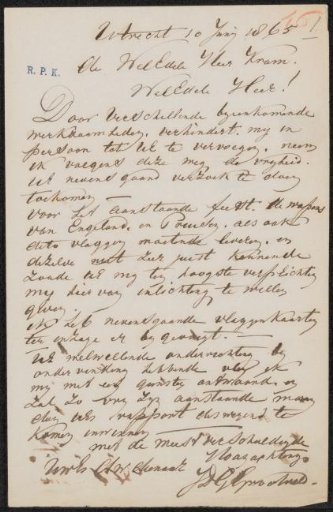 Letter to Christiaan Kramm