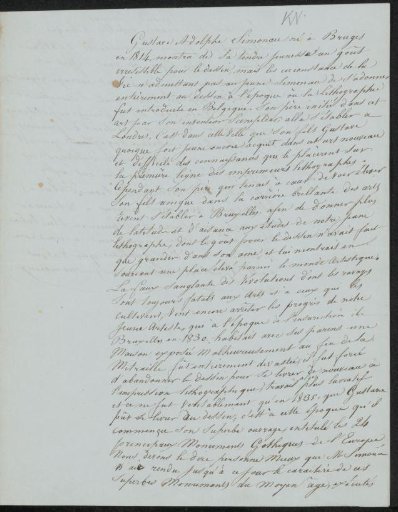 Manuscript concerning Gustave Adolphe Simonau