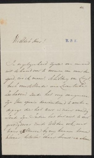 Letter to an anonymous recipient