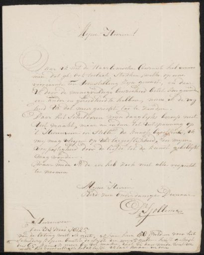 Letter to the committee of the Exhibition of Living Masters in Haarlem