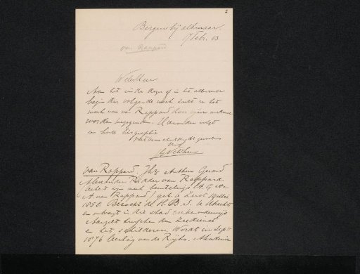 Letter to Pieter Haverkorn van Rijsewijk