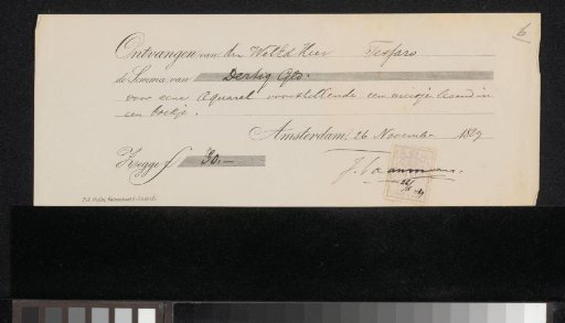 Receipt for Jacob Taanman