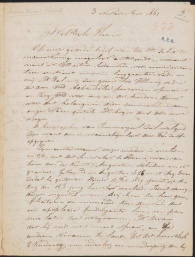 Letter to Christiaan Kramm