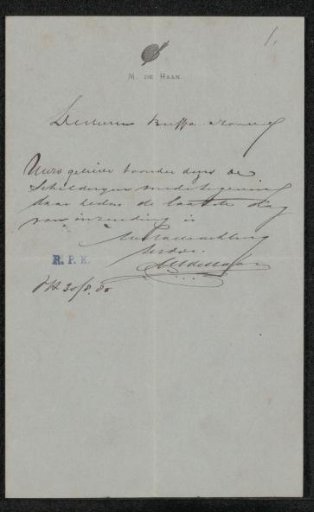 Letter to Frans Buffa and Sons