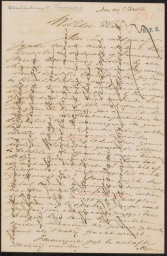 Letter to Christiaan Kramm