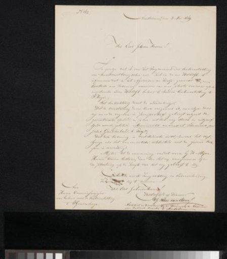 Letter to the Committee of the Exhibition of Living Masters in The Hague