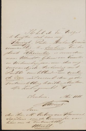 Letter to Pieter Verloren van Themaat