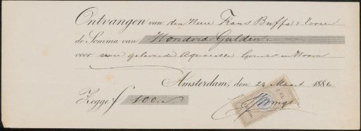 Receipt for Cornelis Springer