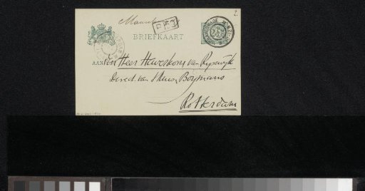 Postcard to Pieter Haverkorn van Rijsewijk