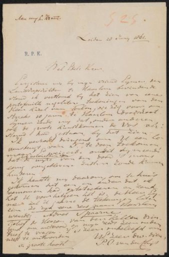 Letter to Christiaan Kramm