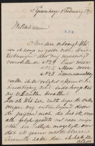 Letter to Frans Buffa and Sons