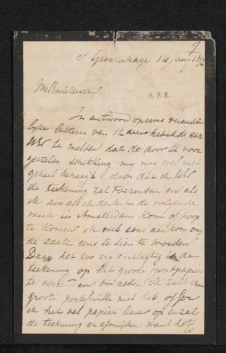 Letter to Frans Buffa and Sons
