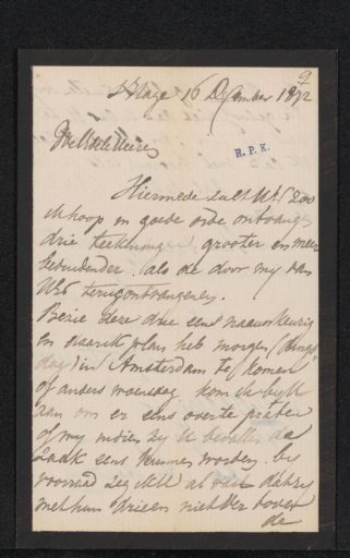 Letter to Frans Buffa and Sons