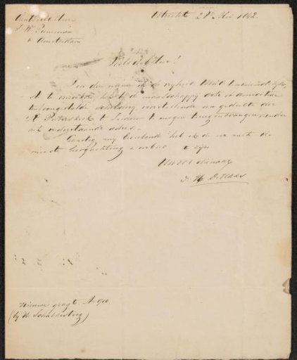 Letter to Jan Willem Pieneman