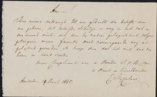 Letter to Christiaan Kramm